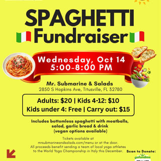 * Spaghetti Fundraiser (To-Go)