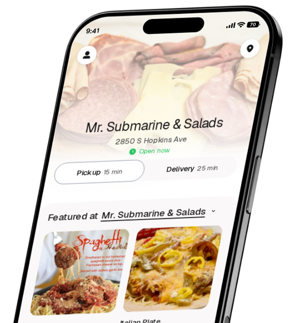 Mr. Submarine & Salads app preview