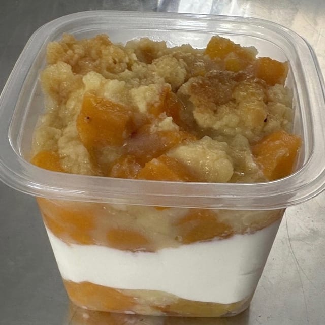 *Becca's Parfaits - Peach Cobbler.